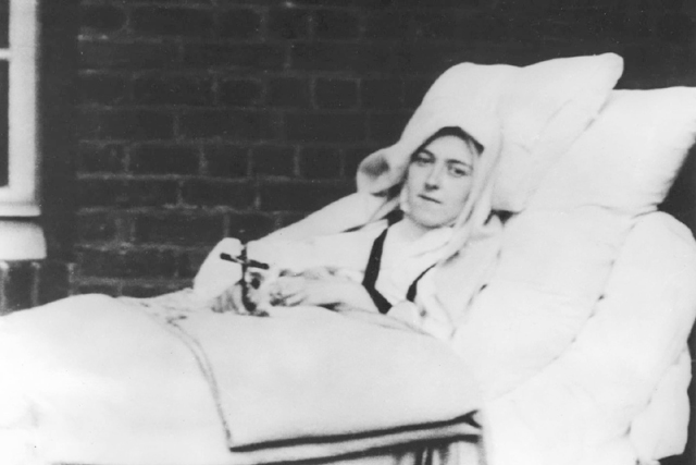 St. Therese in her sickbed