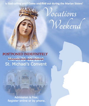 Vocations Weekend 2020 - postponed indefinitely