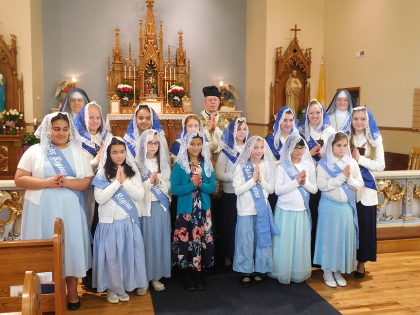 Advancement ceremonies for the Salve Regina Sodality and Children of Mary took place on December 8 at the City of Mary, Rathdrum, Idaho.