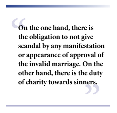 Obligation to avoid scandal by not showing approval, yet duty of charity towards sinners