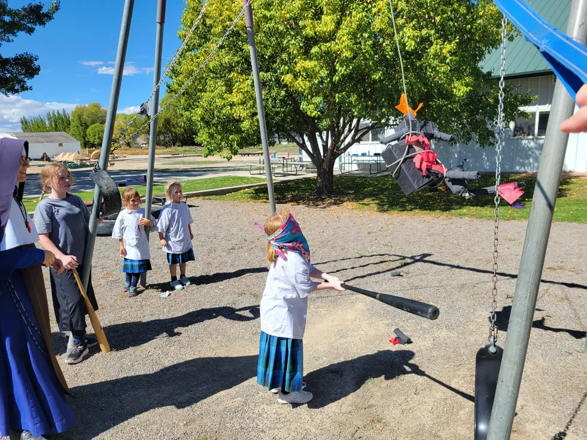 A “slay the dragon pinata” in honor of St. Michael was part of Spirit Week at Holy Guardian Angels School.