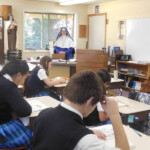 Sr. Mary Imelda supervises her class as a new school year begins at the City of Mary, Rathdrum, Idaho.