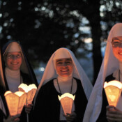 One of the highlights of the Fatima Conference is the
Candlelight procession. Candlelight procession on the feast of Our Lady of Fatima