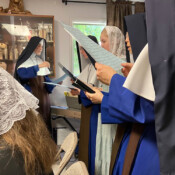 On the feast of the Holy Name of Mary, several Sisters and the sodality from Mount St. Michael traveled a few hours south to Lewiston, Idaho, to sing a high Mass for the parish’s patronal feast. High Mass for Holy Name of Mary Mission