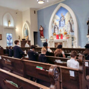 Most Holy Rosary Church in Middleville, Michigan, honors the request of Pope Leo XIII for the public recitation of the Rosary with exposition of the Blessed Sacrament during the month of October. Praying the Rosary at Most Holy Rosary Church