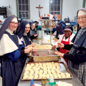 “How many hundreds of these Lithuanian dumplings did you say we needed to make for Fr. Casimir’s surprise feastday celebration?”
