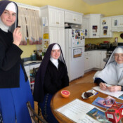 At the convent in New Hampshire. Not pictured, all the boxes that are stacked around as the Sisters prepare to move in the coming month.