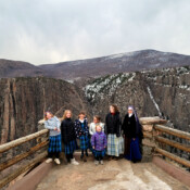 Sr. Mary Lucy and students of Holy Guardian Angels School (Olathe, CO) enjoy the spectacular view at the Black Canyon in Colorado.