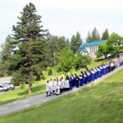 Sisters from Mount St. Michael joined Mary Immaculate Queen Parish for their procession and ceremonies in honor of Our Lady’s Queenship.