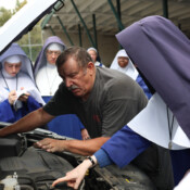 Besides classes on teaching, we also had a class and demonstration from Herman Sitzenstock on vehicle care and maintenance.