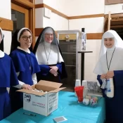 The novitiate hosted a very successful breakfast sale to help with fund-raising for the new chapel.