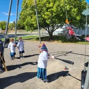 A “slay the dragon pinata” in honor of St. Michael was part of Spirit Week at Holy Guardian Angels School.