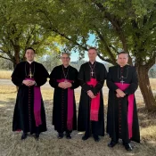 Four bishops were in attendance at the 2025 Fatima Conference: Bishop Pierre Roy (Canada); Bishop Mark Pivarunas, CMRI; Bishop Pio Espina (Argentina); and Bishop Martin Davila (Mexico).