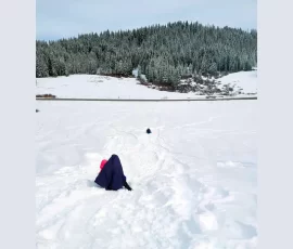 Can’t let all that gorgeous snow go to waste! Let’s take the children sledding!