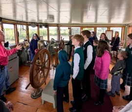Out on the lake on the Col. James Schoonmaker. What a great field trip for the students from St. Joseph’s in Wayne!
